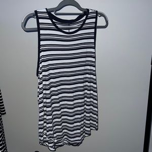 Gap Navy and White Striped Tank Top